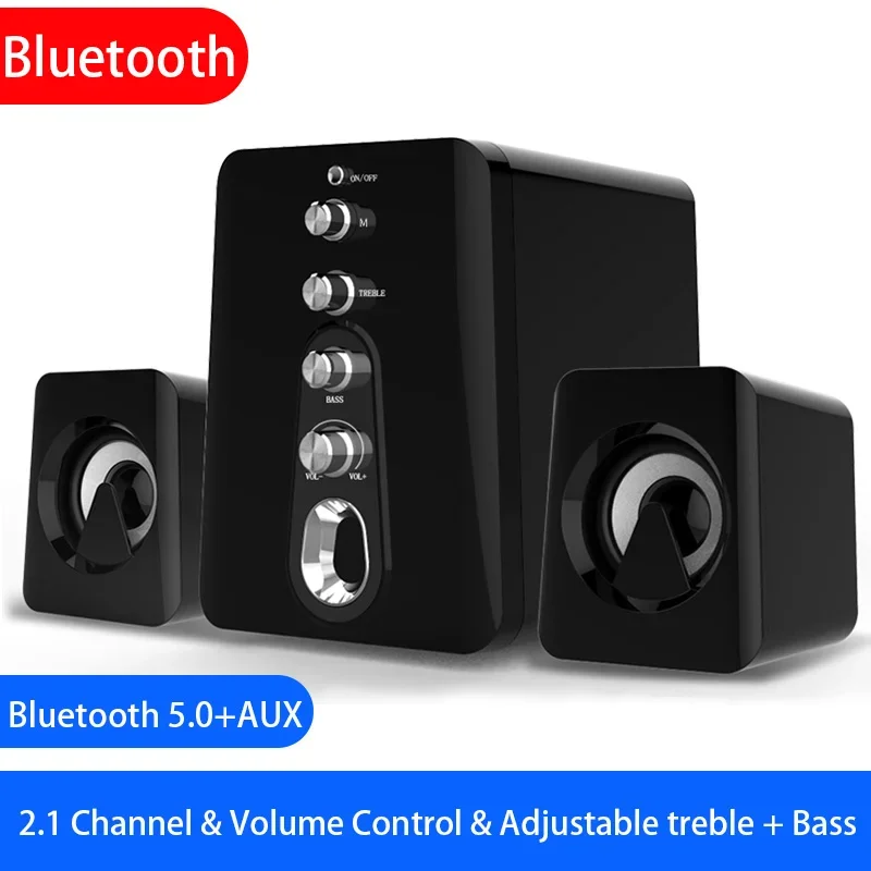(negro) Sistema De Cine En Casa, Compatible Con Bluetooth 5.0, Entrada/salida Aux Y Volumen Ajustable.