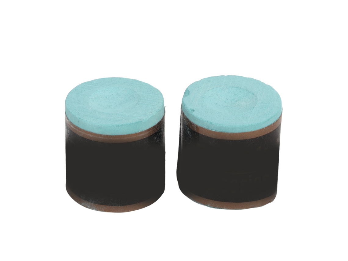 2 Cilindros De Tiza Para Taco De Billar, Agarre Fuerte, Color Verde Claro.