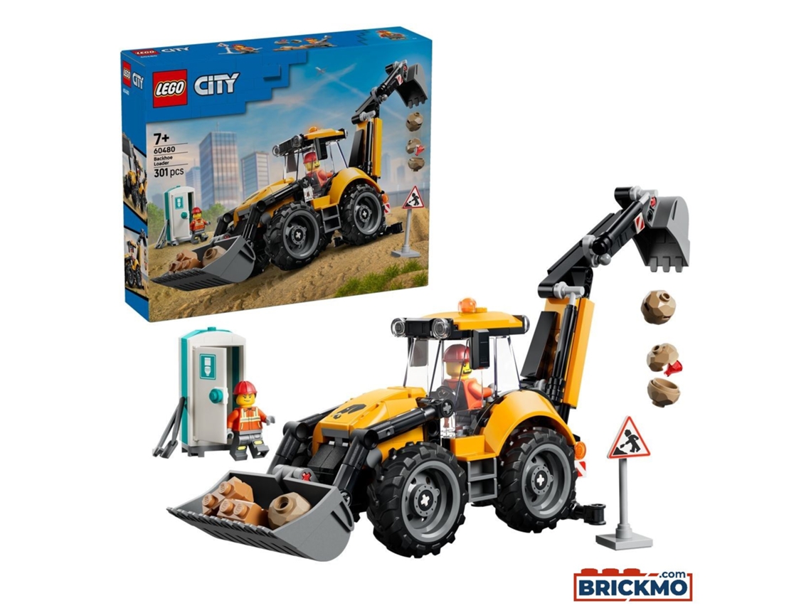 Lego City 60480 Cargadora Retroexcavadora Amarilla 60480
