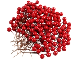 Ramos Artificiales De Bayas Rojas Navideñas, Bayas Rojas/acebo, 150 Bayas De Acebo Artificiales
