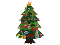 Árbol de Navidad de fieltro DIY para regalar a niños, con 32 adornos navideños desmontables de Hengjian.