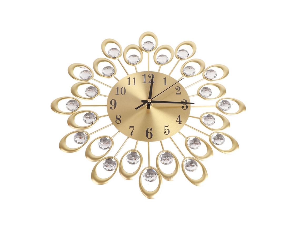Reloj de pared acrílico sin marco con espejo decorativo plateado