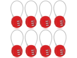 Candado de combinación para equipaje, 8 candados antirrobo de cable redondo, aptos para mochilas y maletas Cuich