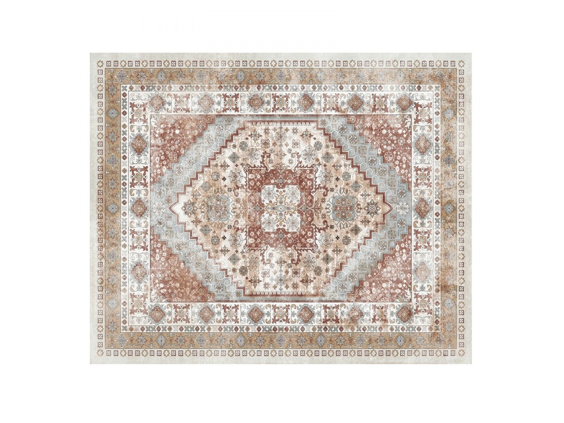 Alfombra vintage rectangular lavable antideslizante 2439x3048mm Tekmaquinas