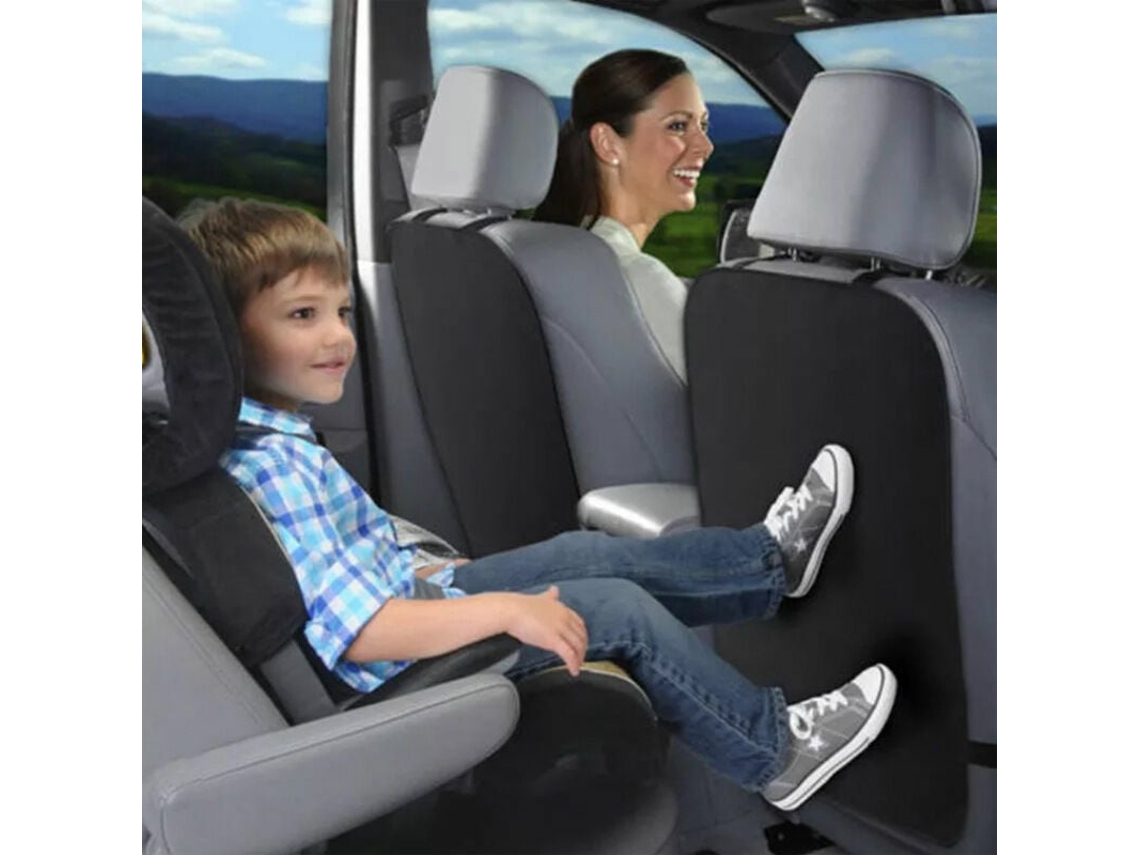 Protector de respaldo para asiento trasero de coche con banda elástica, almohadillas antigolpes de tela Oxford duraderas, resistente a la intemperie.