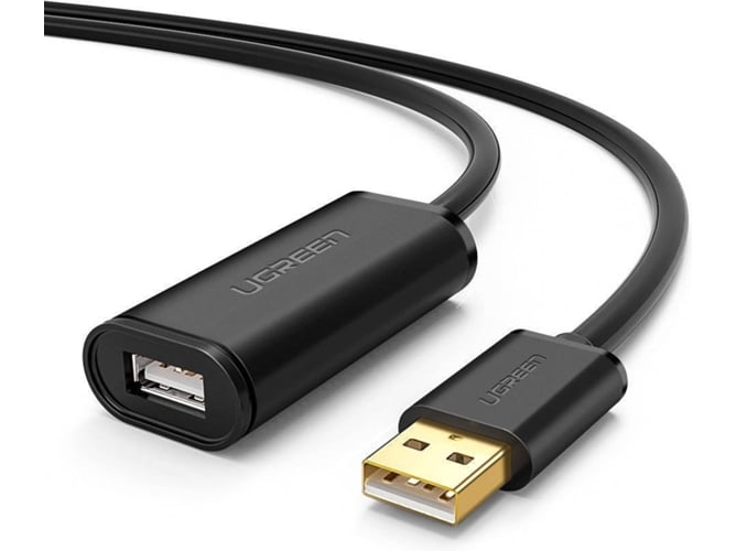 Cable USB UGREEN (USB - 5 m - Negro)
