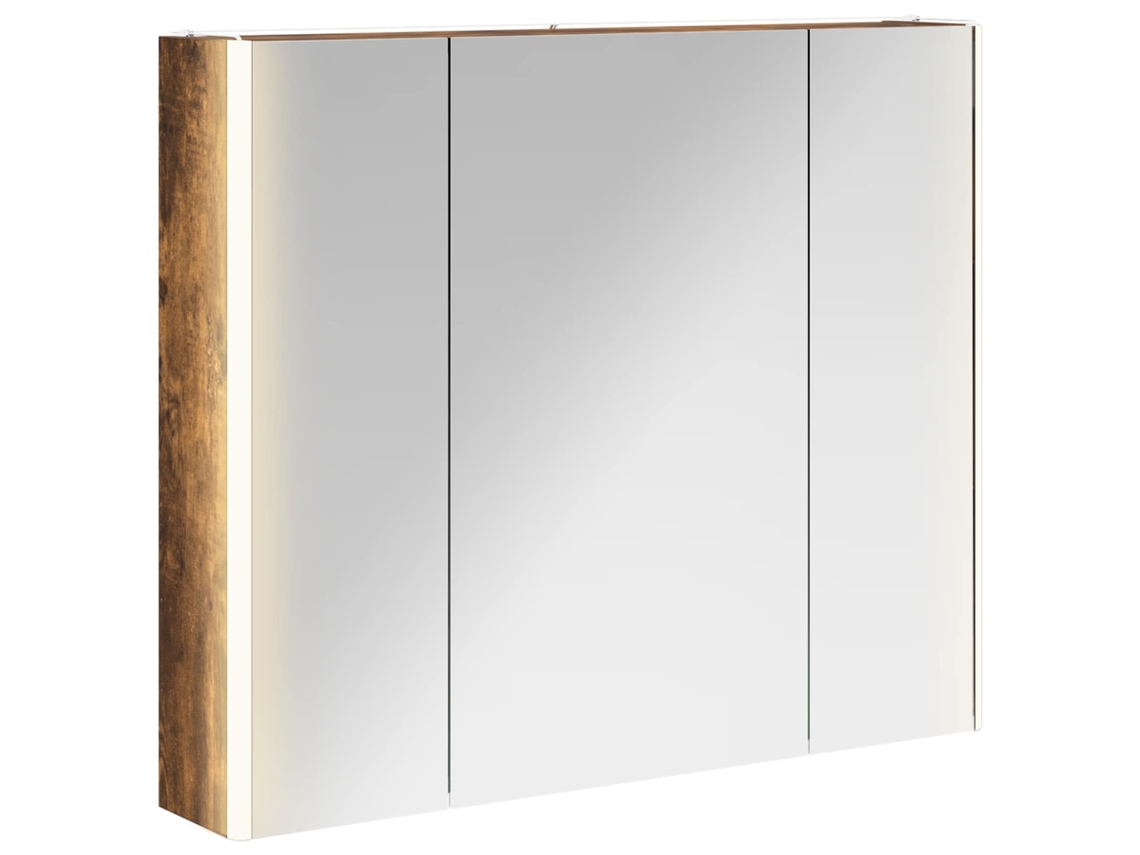 Maison Exclusive - Armario Con Espejo De Baño Roble Ahumado 83,5 X 15,5 X 70 Cm