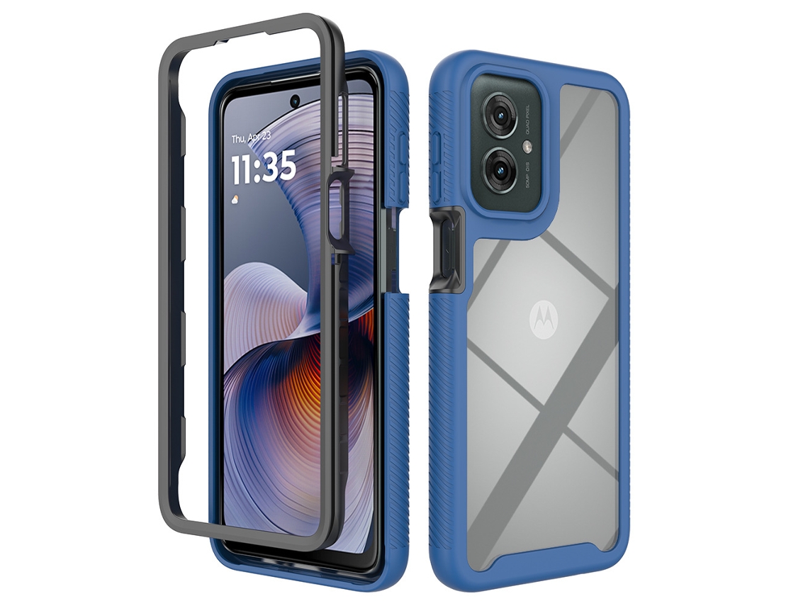 Capa Transparente Digitallab Para Motorola Moto G55 Com Película De Tela Roxo