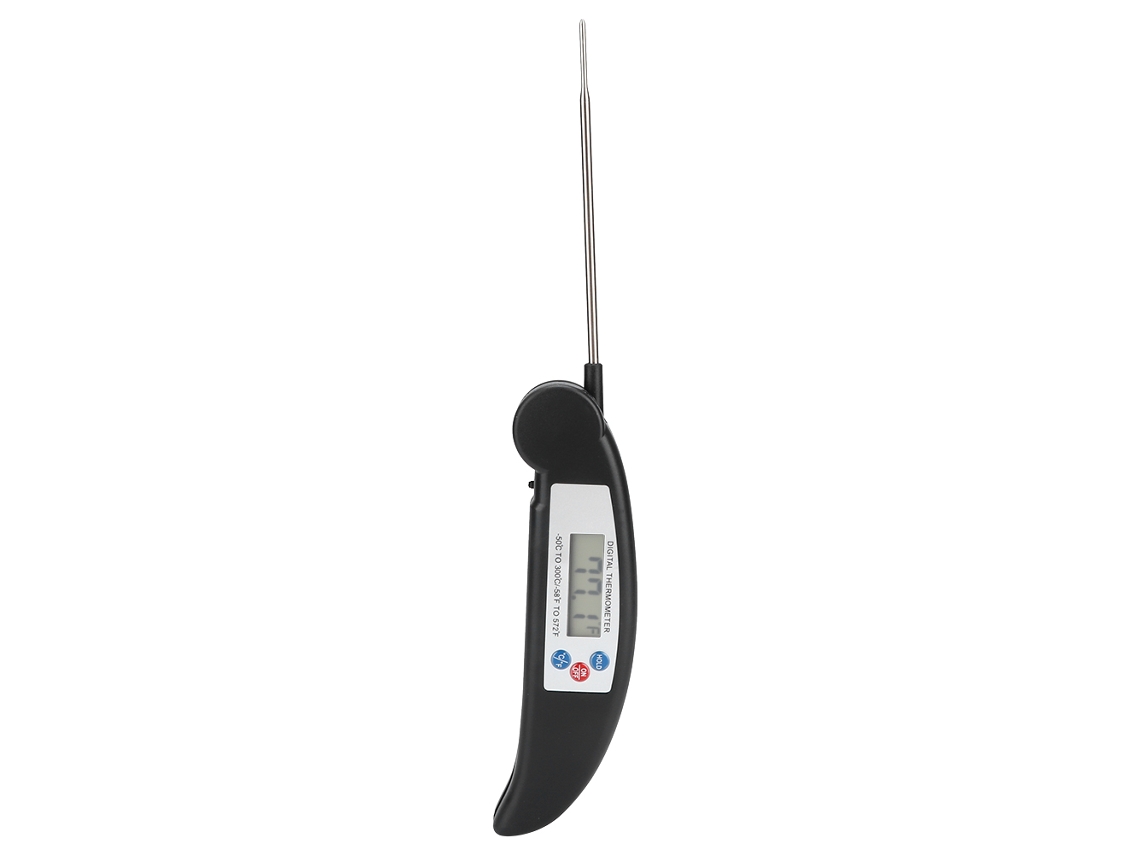 Termómetro digital para barbacoa con pantalla LCD impermeable y plegable.