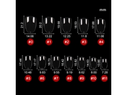 Paquete de 552 puntas de uñas - uñas de gel semimate para extensiones. NEVEANCE