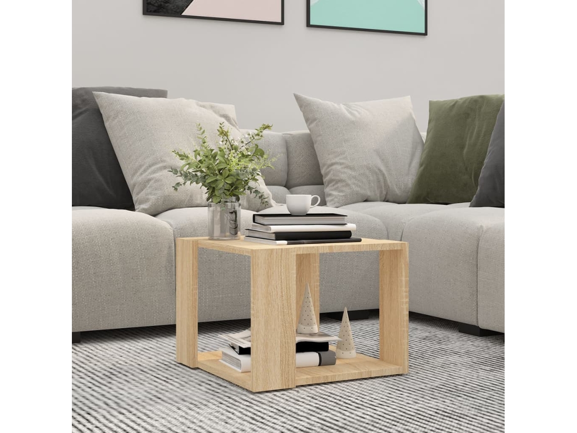 Mesa de centro HARLANV1 de madera maciza de pino (45x45x40 cm)