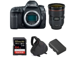 Kit Cámara CANON EOS 5D Mark IV + EF 24-70mm f/2.8L II USM + SanDisk 64 GB + Batería + Bolsa (Full-Frame)