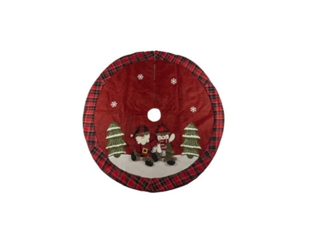 Falda de árbol de Navidad Tela navideña para Base de árbol Cubre Pie Alfombra para Navidad Fiesta de año Nuevo Vacaciones 100cm Noel Nieve SELEOK