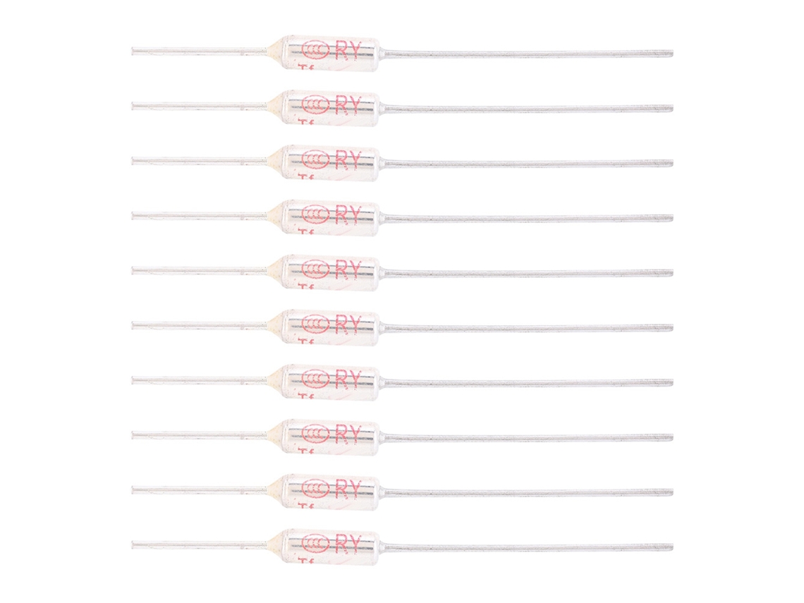 10pcs Fusible Térmico De Cobre 250vac 10a Fondo De Metal 72-250℃172℃ Cortador Térmico