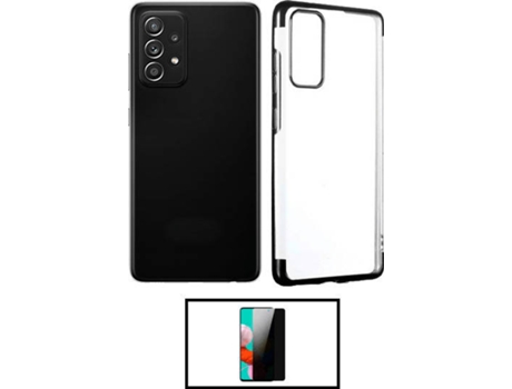 Kit Carcasa + Protector de Pantalla 5D Anti-Spy Samsung Galaxy A52 PHONECARE Negro