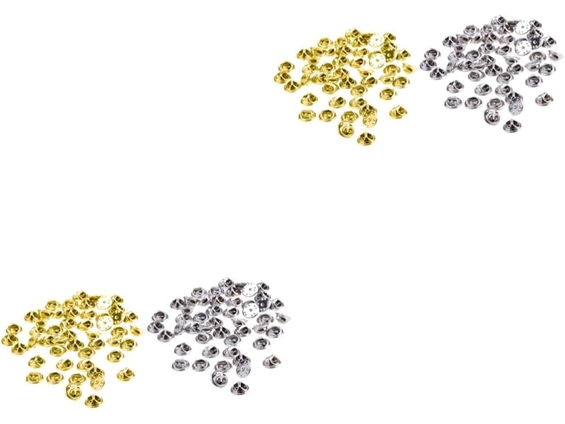 Nuobesty 400 Clips Para Insignias Dorados Y Plateados Accesorios Ligeros Y Prácticos