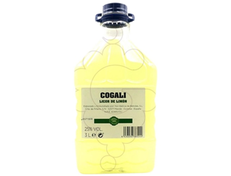 Cachaza NOR-IBERICA DE BEBIDAS Nor-Iberica De Bebidas Cogali Limón Pet (3 L - 1 unidad)