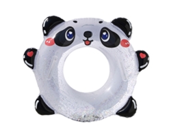 Flotador De Piscina Para Bebé Pandita Cariño Inflable Ancho Con Asas Y Lentejuelas Anillo De Natación Ayuda De Entrenamiento