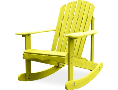 Silla de Exterior con Brazos Silla de Jardín Adirondack Mecedora de Madera Adirondack 95x75x98cm PRIVATEFLOOR