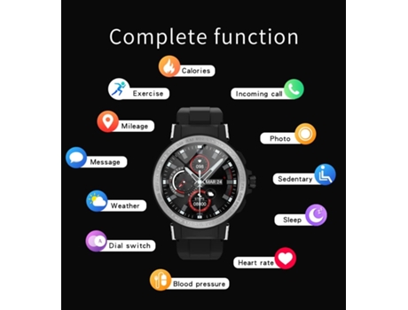 Relojes inteligentes para Android iOS iPhone, IP68 a prueba de agua, Bluetooth, rastreador de actividad física del sueño - Plata BISBISOUS