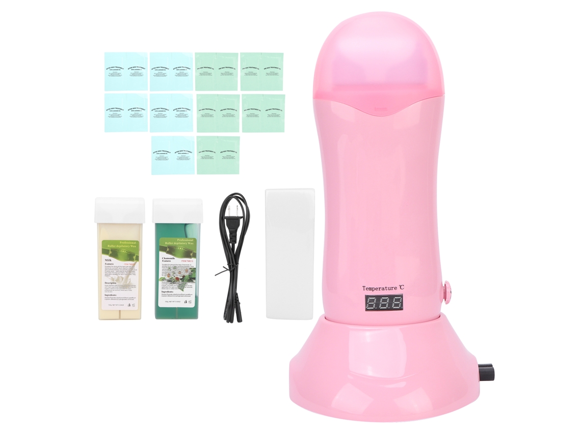 Kit depilatorio de cera caliente en roll-on con aloe vera