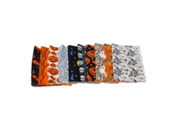 10 Láminas De Tela De Algodón Con Estampado De Fantasmas, Calabazas Y Calaveras De Halloween - Para Costura Diy - 25x25cm
