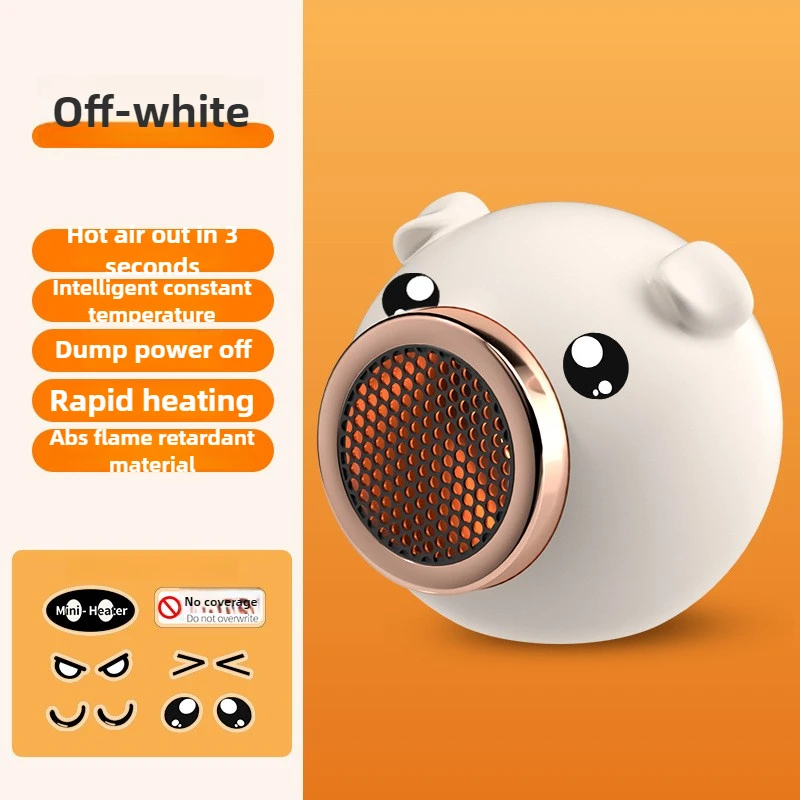 Mini calefactor eléctrico de sobremesa para uso doméstico, 220 V, calentamiento rápido, MDUG (blanco)