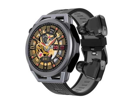 Smartwatch N18 con pantalla a color de 1,53 pulgadas, compatible con monitorización de frecuencia cardíaca/presión arterial/sueño (gris)