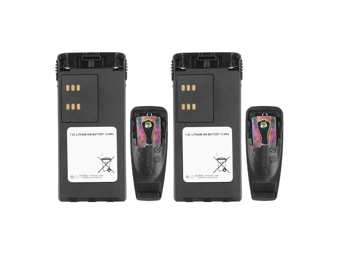 2 Baterías Recargables De 7,4 V Y 1800 Mah Para Radios De Comunicación Gp140, Gp320 Y Gp328 Con Clips Para Cinturón (ip68).