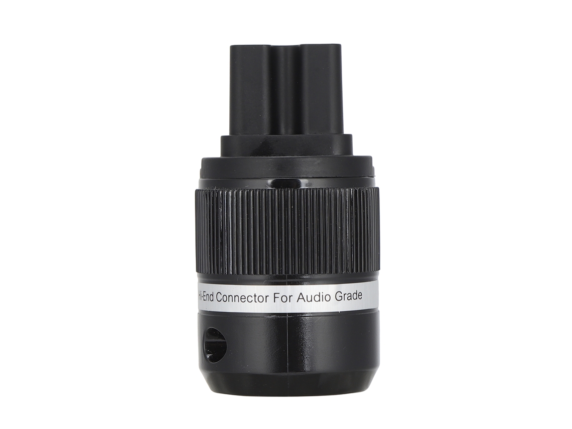 Conector Plug Iec Fêmea F100r Cobre Puro Prateado Com Ródio Para Equipamentos Audiovisuais Profissionais