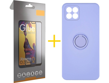 Carcasa + Protector de Pantalla para Huawei P40 Lite SKYHE Morado Lila
