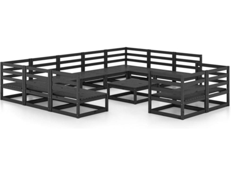 Conjunto 12 de muebles de jardín VIDAXL madera maciza de pino