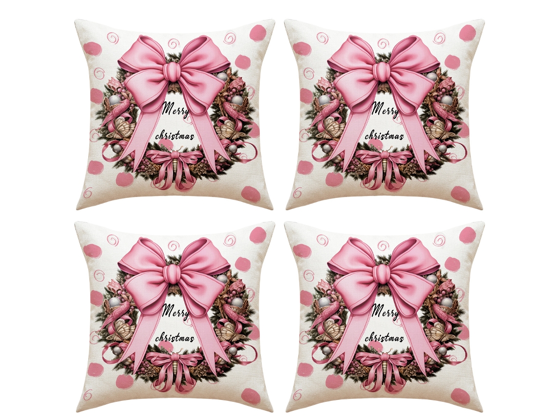 Fundas de cojines navideños con temática de Papá Noel y Muñeco de Nieve TRUYUETY