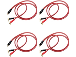 4 Cables Para Altavoces Con Conectores Banana A Conectores Banana Macho, 2 Unidades, Hifi Medio, 4n, Ofc, 2 M
