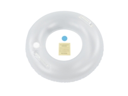 Anillo flotante inflable con LED de colores y 2 asas para niños. Juguete de piscina.