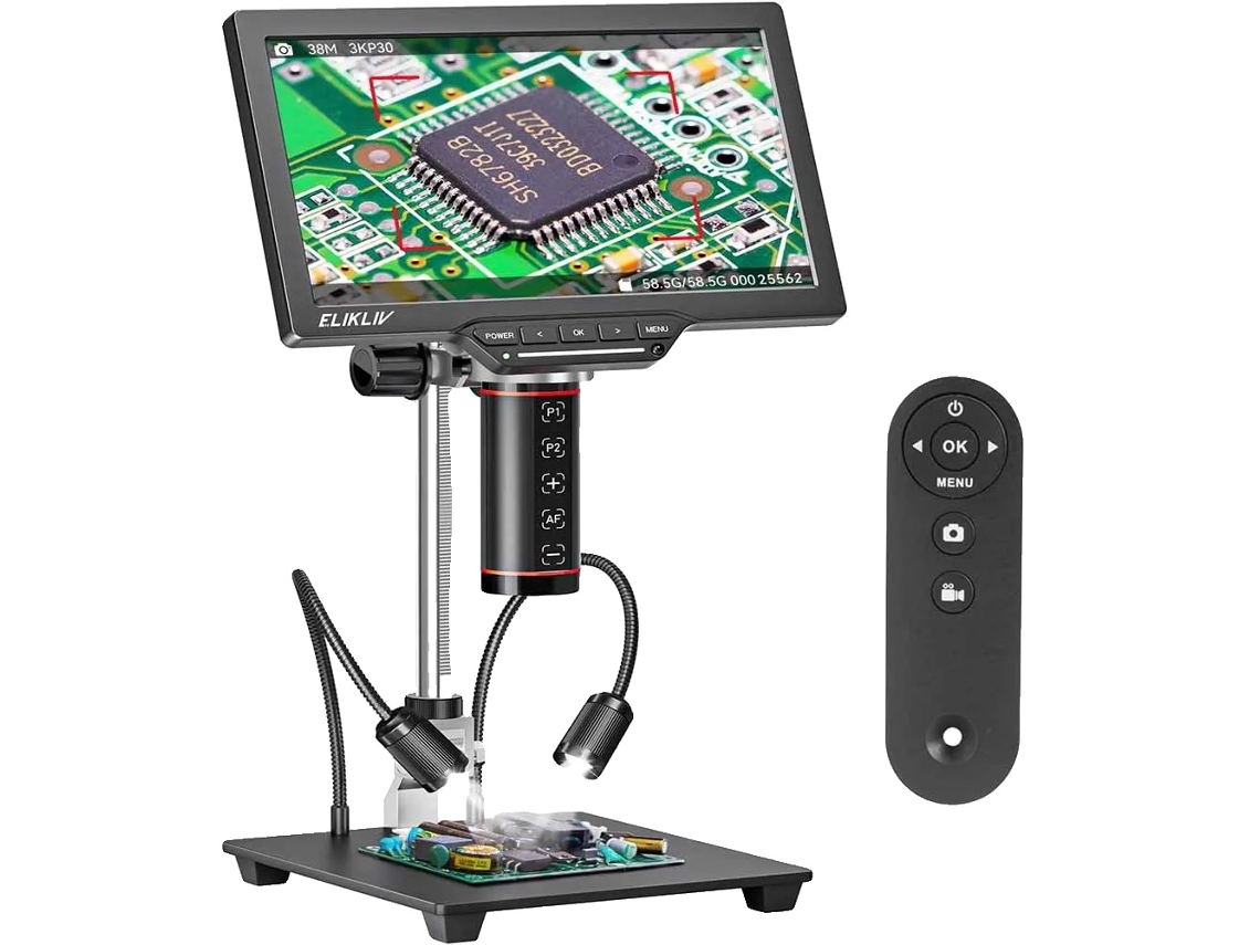 Microscópio Digital, Clareza 3k, Foco Automático, Em3k-af Máx