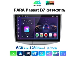 Gps Rádio Android Vw1 Android 15 4g Para Passat B7 2010 2015 Com Tela 10 128gb Bt Rds