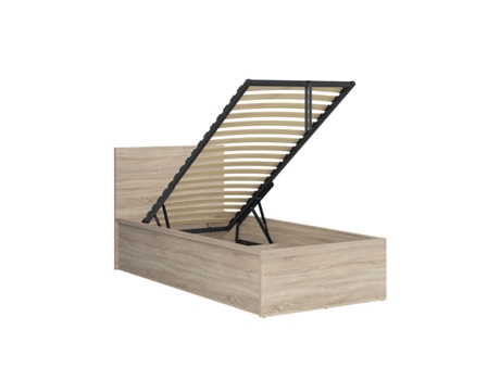 Cama Box Edwin Bois Clair 90X200 con somier de láminas PETITS-MEUBLES