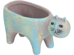 Maceta De Cerámica Con Forma De Gato, Diseño Creativo Y Con Drenaje, Ideal Para Decoración.