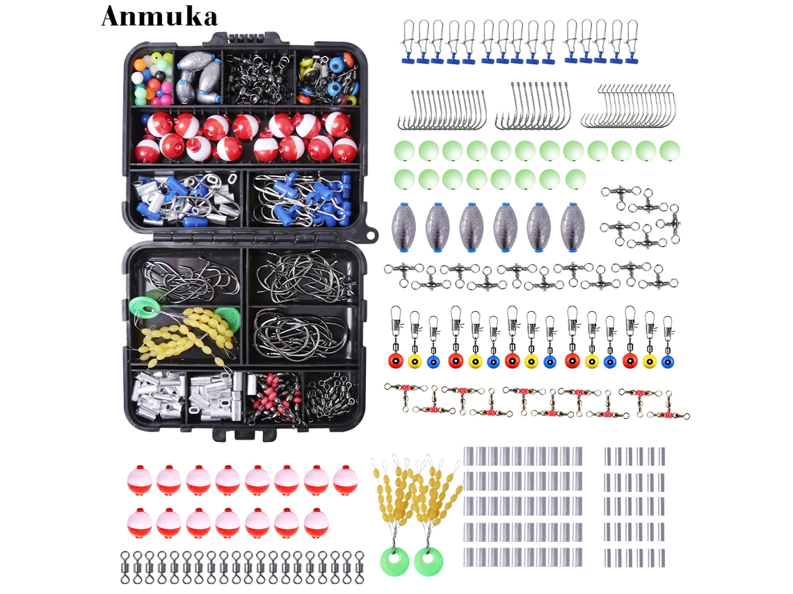 Kit De Accesorios De Pesca 239pcs Con Caja De Herramientas Anclajes Swiveles Flotadores Para Pesca