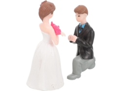 Juego de recuerdos de boda de resina en blanco y negro, 1 adorno decorativo para bodas, ideal para fiestas de San Valentín, regalo GOKOCO