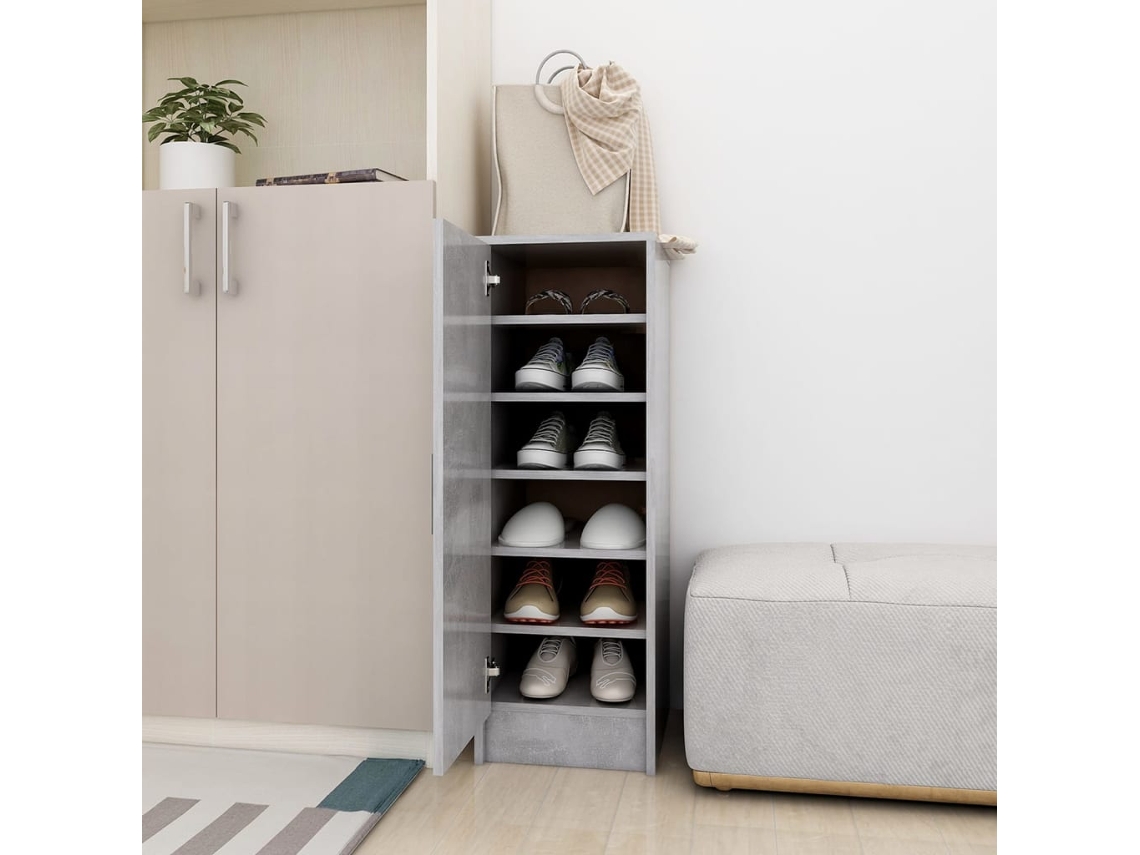 Zapatero LOVELY HOME en Contrachapado Gris-Cemento (32X35X92 cm)