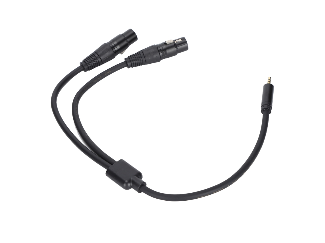 Cabo Adaptador Divisor Y Xlr Duplo Fêmea Para 3.5mm Macho 1/8in Para Áudio Microfone