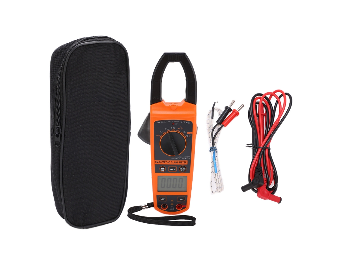 Pinza Amperimétrica Digital Cm‑2070ft Ncv Rms Multifuncional Tester De Corriente Voltaje 1000a Herramienta Eléctrica