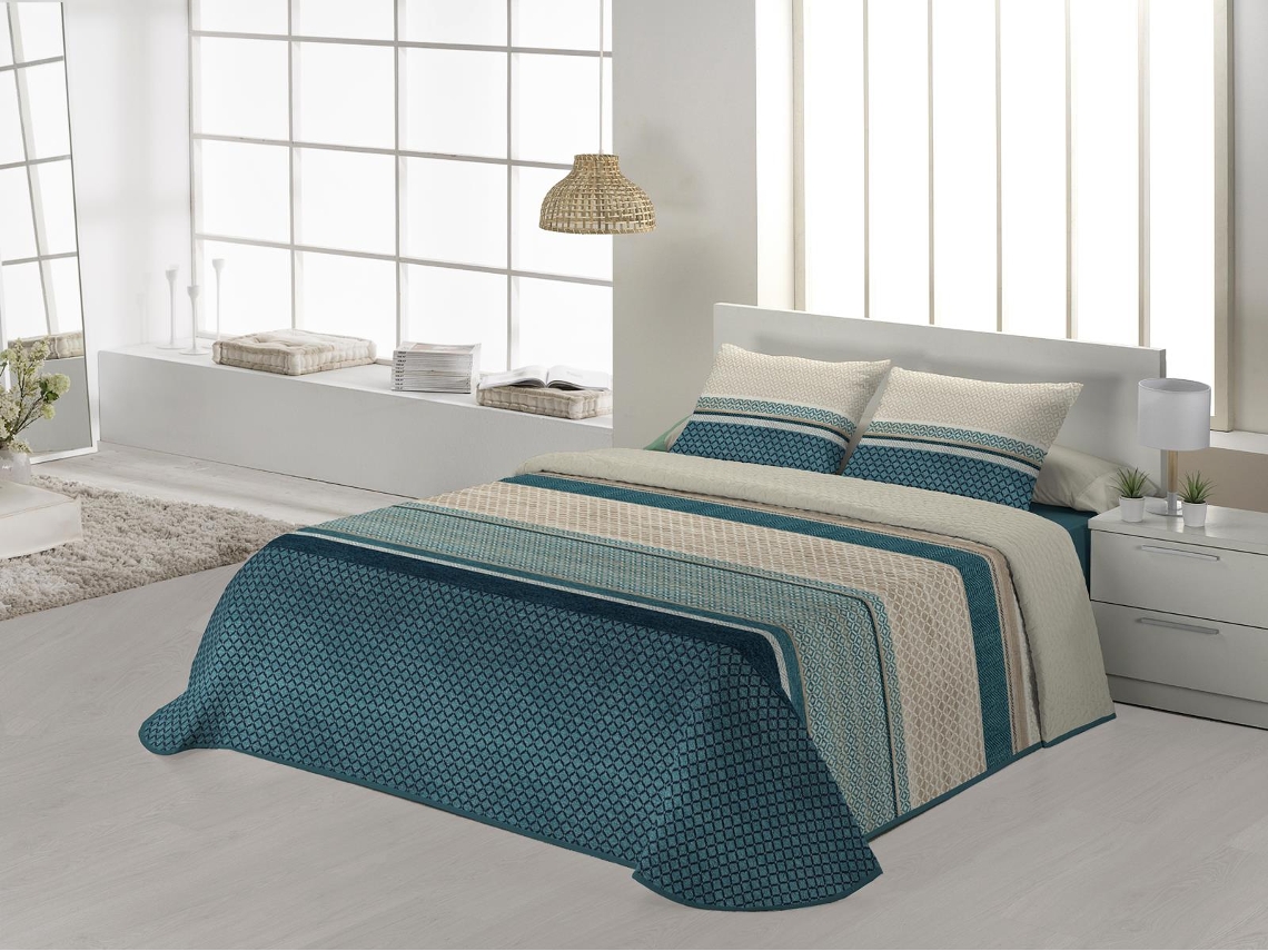 Colcha JVR Mila (Poliéster - Azul - 235 cm)