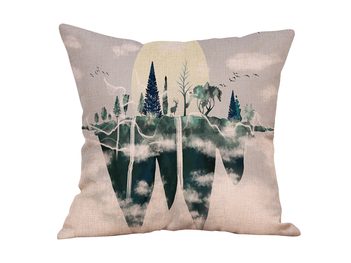 Funda De Almohada Estampada Paisaje-02 - Decora Tu Dormitorio Con Temática De Naturaleza JEIIBRZUI