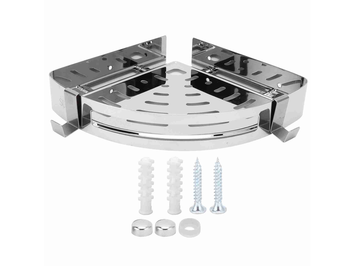 Organizador de pared de acero inoxidable 304 para baño y cocina.