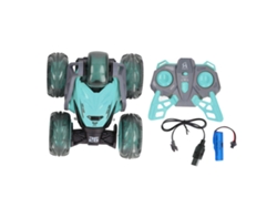 Bj-Stunt Car Com 5 Rodas Controle Remoto 2.4g, Rotação 360 Graus, Brinquedo Para Crianças Azul