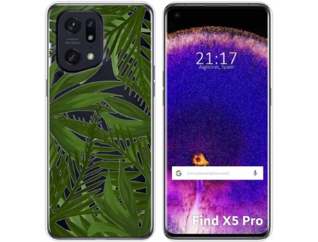 Carcasa para Oppo Find X5 Pro 5G TUMUNDOSMARTPHONE Dibujos Transparente Jungla Multicolor