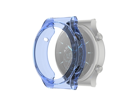 Huawei Watch GT 2 Pro/GT 2 ECG Funda protectora de TPU hueca de media cubierta (azul transparente)